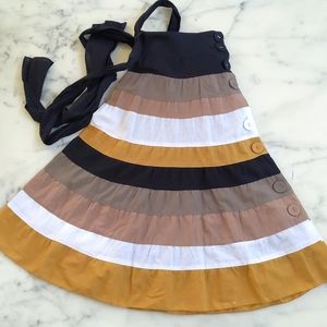MWOT. Connection 18 100% Cotton Multi Color Ruffle Skirt w/full lining and belt.